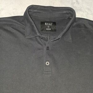 BYLT Premium Basics Mens Black Short Sleeve Polo Shirt XL‎